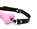 Demarkt Dog Bones Shape Silicone Open Mouth Gag with Adjustable Leather Strap BDSM Tool(Pink)thumb 1