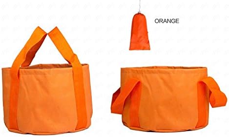 Yeeth Multifunctional Collapsible Portable Travel Outdoor Folding Basin Folding Buckets Portable Wash Basin Folding Water Container for Camping Hiking Travelling Fishing Washing (Orange)