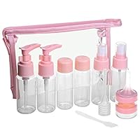 Travel Bottles Kit Makife TSA Approved Travel Toiletries Bag, Cosmetic Containers Spray Bottles for Shampoo, Cream, PET Leak Proof Set of 11 with Lables