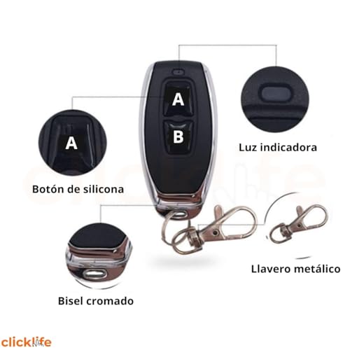 Clicklife Sirena de Alarma Vecinal con 6 Controles Remotos, Frecuencia 433 MHz, 30W, Resistente a la Intemperie, Ideal para Hogares, Negocios y Escuelas