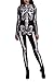 Fixmatti Women Skeleton Halloween Cosplay Skeleton Adult Jumpsuits Onesie S