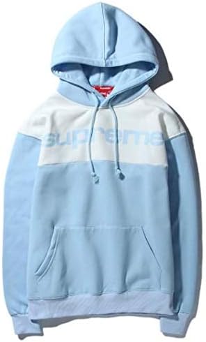 blue and white supreme hoodie
