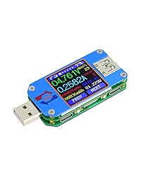 makerhawk UM25 visualización LCD Tester, 1.44 inch 5 A USB 2.0 Type  C, voltaje medidor de corriente amperímetro del voltímetro Cargador de batería