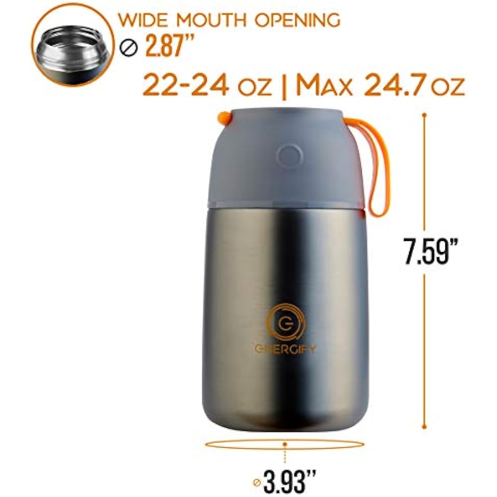 Vacuum Thermoses Insulated Food Jar Stainless Steel Thermos, Soup