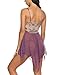 Avidlove Women Sexy Lingerie Halter Irregular Outfits Babydoll Set Lace Chemise Purple M