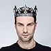DcZeRong Adult Men Women Queen King Crowns Metal Crystal King Queen Birthday Prom Full Tiara Crowns Cake Topper