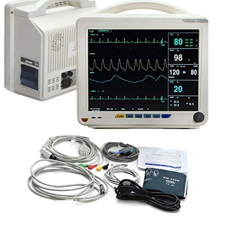 funwill 12.1 Inch Color Portable Vitals Machine Patient Monitor with 6 Standard Parameter, with Lithium Battery (US Shipping)