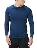 TSLA Men's Rashguard Swim Shirts, UPF 50+ Loose-Fit