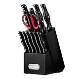 ZYLISS Expert Knife Block Set with Steak Knives, Black, 15 Piece