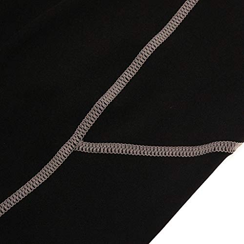 Men Compression Shirt Base Layer Long Sleeve Undershirt for Men Sport Fitness Cool Dry (L, Black)