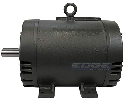 NEW WEG 7.5HP HEAVY DUTY AIR COMPRESSOR ELECTRIC MOTOR 3450 RPM, 1 PHASE, 184T FRAME, 230VOLT, CAST IRON FRAME - Thumbnail 4