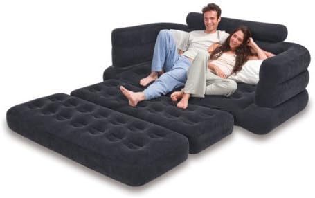 Sporting Goods-Camping Mattress-Premium Inflatable Pull-Out Sofa &amp; Queen Bed Mattress Sleeper- Comfort, Convenience And Great Looks With One Luxurious Airbed by Premium Intex
