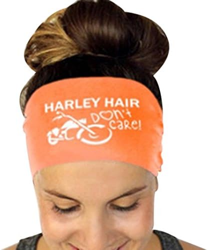 Sumen Women Girls Sports Headband Letter Print Sweatband Hairband For Cycling/Running/Walking (Orange)