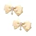 ZAKIA Women' Ribbon Bow Crystal Pendant Removable Shoe Clips Clutch Wedding Decoration Pack of 2