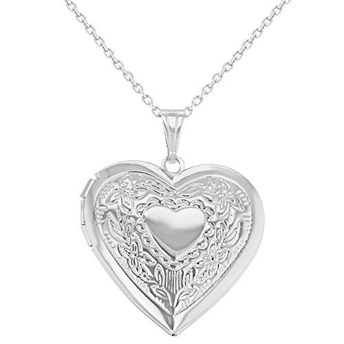 Memory photo love heart locket necklace for women penda…
