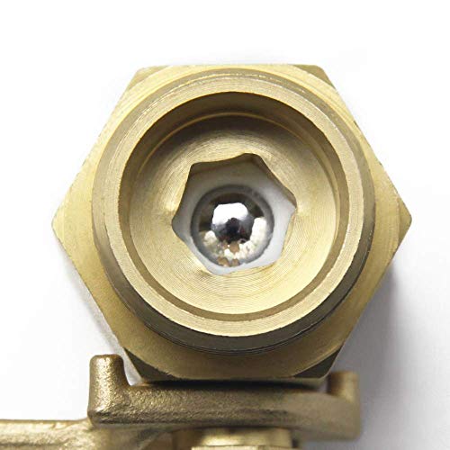 2 Pcs Garden Hose Brass Shut Off Valve, 3/4'' Thread Heavy Duty Water Hose Connector Shutoff Ball Valve Faucet Hose Adapter - Thumbnail 5