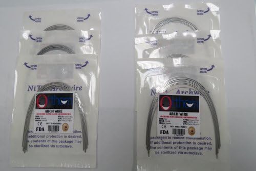Dental Orthodontic .017"x.025'' Lower And Upper Ovoid Arch NITI 60/Uds ORTHOM by ORTHOM