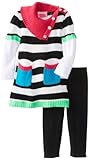Young Hearts Baby-Girls Infant 2 Piece Striped Pocket Dress And Legging