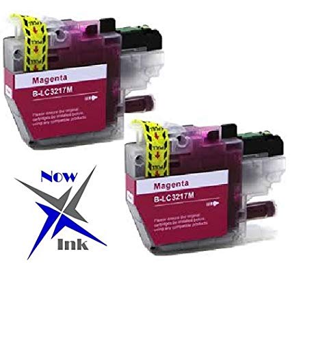 NOW INK. 2x MAGENTA LC-3219XL 3219XLM INK CARTRIDGES COMPATIBLE WITH BROTHER MFC-J5330DW, J5335DW, J5730DW, J5930DW, J6530DW, J6930DW, J6935DW (XL Capacity LC-3219xl, 2 Magenta)