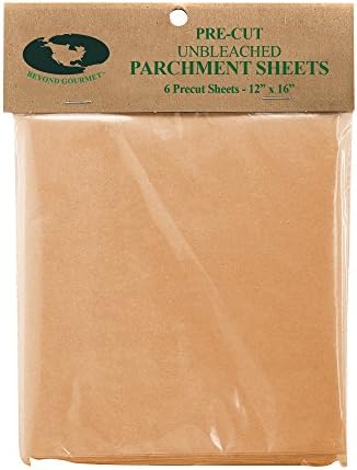Beyond Gourmet 043 Harold Import Co Pre-Cut Half-Size Non-Stick Parchment Paper, 12 x 16-Inch, 6 Sheets