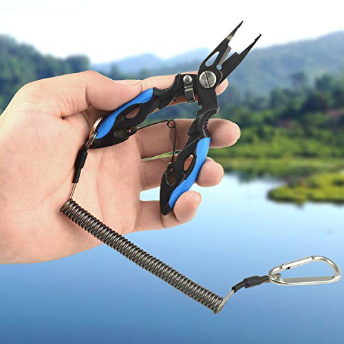 BXIO Stainless Steel Fishing Pliers with Fishing Lanyard and Sheath