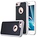 Accessory Crunch Anti-Gravity Selfie Case for iPhone 7, Nano Suction Stick to Glass, Tile, Car GPS, Most Smooth Surface - Black on White