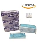 150 pcs- PREMIUM (3-ply) Disposable Earloop Face Masks - Medical Grade-- Bacterial Filtration Over 99.5%--- Surgical, Dental, Allergy, Cold & Flu Germ, Anti- Dust, Airplane Travel-BLUE- (FDA)
