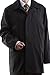 Men's Single Breasted Black 3/4 Length All Year Round Raincoat