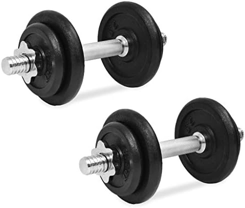 Roderick Irving Dumbbell Set 14 Piece Dumbbell Set 20 kg Cast Iron Barbell Set Material: Cast iron plates with a lacquer finish + steel bars
