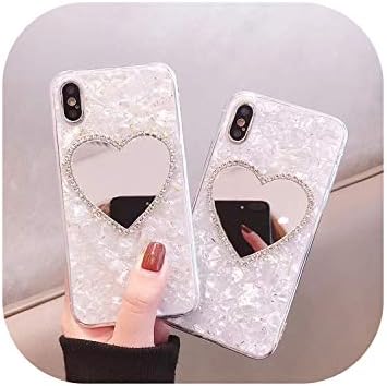 Luxury Diamond Marble Love Makeup Mirror Phone Case for iPhone 6 S 7 8 Plus X Xr Xs Max for Samsung Galaxy S8 S9 Note 8 9 S10 E,for iPhone 6 6S Plus