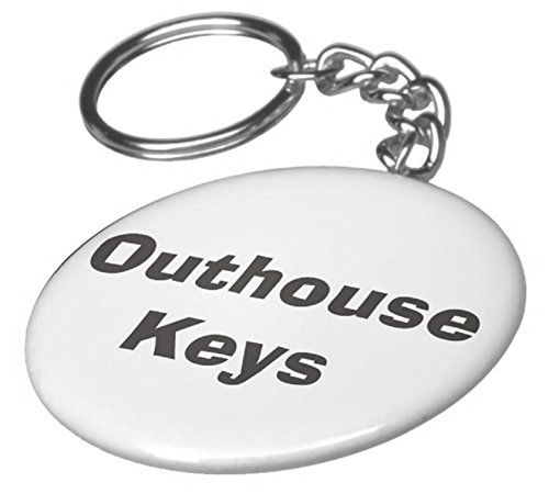 A&T Designs Outhouse Keys 2.25' Keychain Toilet Latrine Bathroom Privy Outdoors
