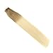 Moresoo 18 Inch 100 Remy Human Hair Tape in Extensions 50G/20PCS Color #6 Medium Brown Fading to #613 Bleach Blonde Extensions Glue in Tape on Remy Hair Extensions