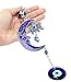 Turkish Blue Evil Eye (Nazar) Moon & Elephant Amulet Wall Hanging Home Decor Protection Blessing Housewarming Birthday Gift