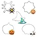 Halloween Cookie Cutters Set - 10 Piece - Pumpkin, Bat, Ghost, Witch Hat, Spider, Cobweb, Skull and Skeleton Shape