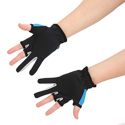 Leftwei Schweißabsorbierende atmungsaktive Fingerlose Handschuhe, rutschfeste Sonnenschutz-Angelhandschuhe, für Fischer… – Bild 4