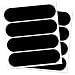 B REFLECTIVE, (2 Pack) 4 retro reflective stickers kit, Night visibility safety, Adhesive for motorbike Helmet/Scooter/Bike/Stroller/Buggy/Toys, 8,5 x 2,3 cm, Black