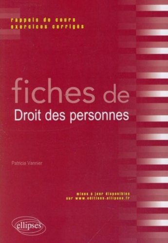 Fiches de droit des personnes