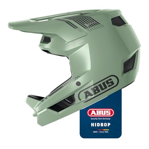 ABUS Downhill-Helm HiDrop, Fullface-Helm, Mist Green, Größe S