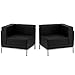 Flash Furniture HERCULES Imagination Series Black LeatherSoft 2 Piece Corner Chair Set