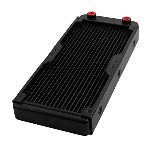 uxcell Aluminum Computer CPU 18 Pipes Water Cooling Heat Exchanger Radiator Black