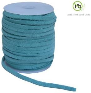 Genuine Suede Leather Lace Turquoise 3x1.7mm 5 Meters (Spool is not included)