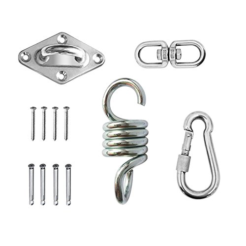 VTurboWay Hammock Hanging Kit, 500Lb Weight Limit, 304 Stainless Steel Hook Heavy Duty Hanger & Swivel Hook Snap