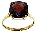 Galaxy Gold GG 14k Solid Yellow Gold Ring with Natural Checkerboard Cut Garnet - Size 6.0
