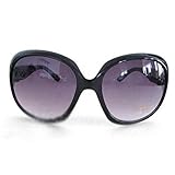 Charming Women's Retro Big Frame Goggles Shades Eyeglass Sunglasses Black