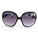Charming Women's Retro Big Frame Goggles Shades Eyeglass Sunglasses Black