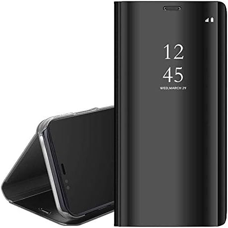 JPACC™ - Back Cover for Samsung Galaxy A70 Shockproof Clear View Mirror FLIP Cover CASE for Samsung Galaxy A70 (Black)