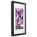 Gallery Solutions 8x10 Black Wood Picture Frame with Double White Mat for 5x7 Image