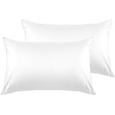 Warmstar 100% Cotton Pillow Cases Standard Size Set of 2,White | 20x26 Inches Soft Long Staple Cotton Pillowcases, Breathable with Envelope Closure, OEKO‑TEX Certified