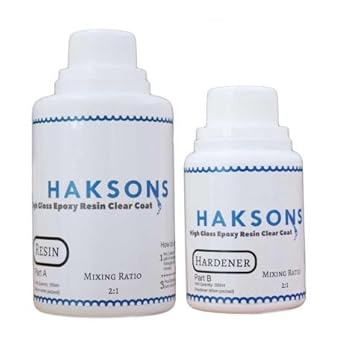 BohriAli Haksons High Gloss Epoxy Resin And Hardener, 300 Ml