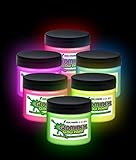Glominex O958 Glow Paint 2 oz Assorted Jars - 6